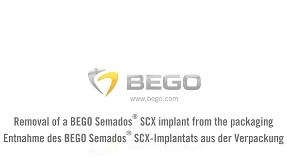 Removal of a BEGO Semados®  implant from the packaging